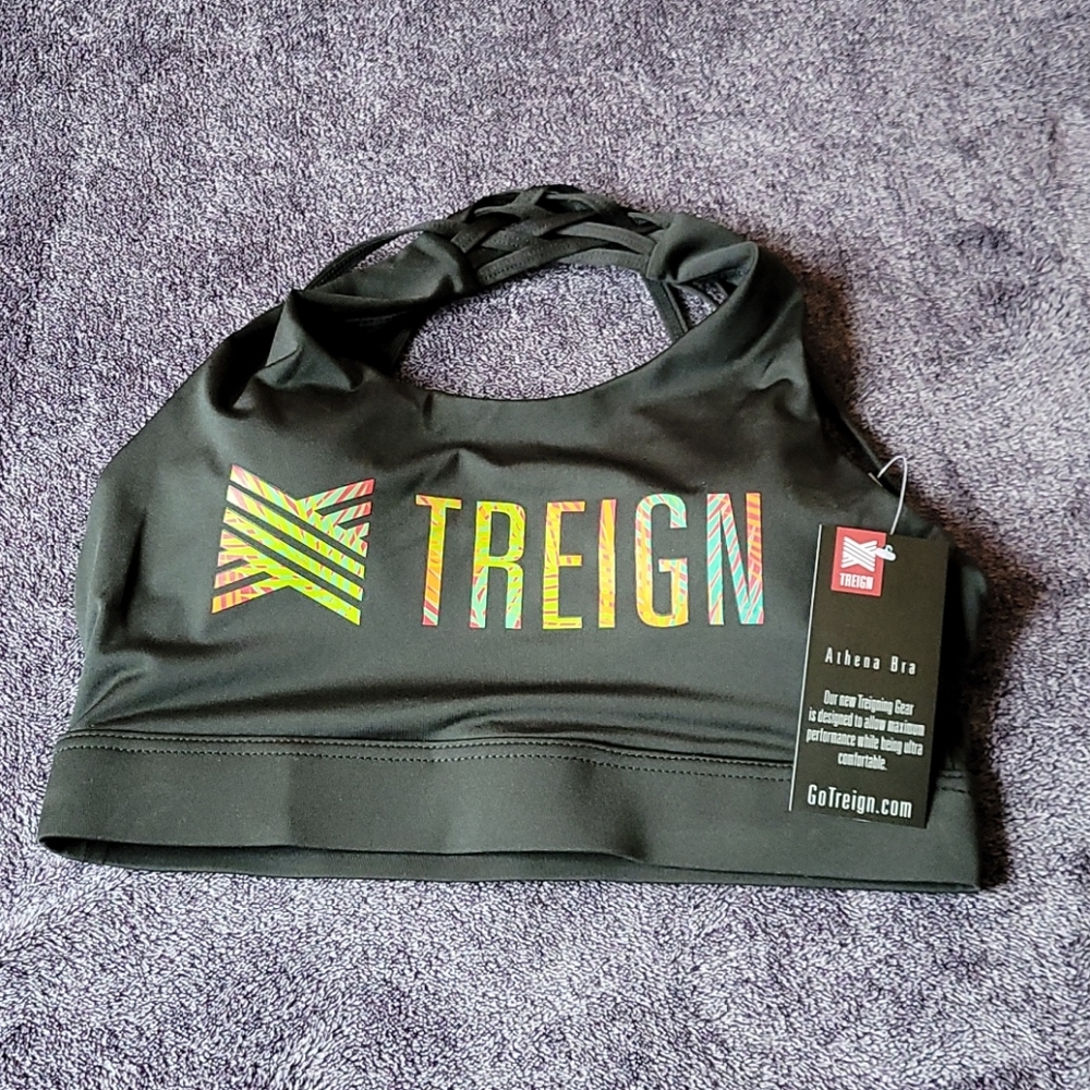 Treign Playalinda Athena Sports Bra Black XL NWT